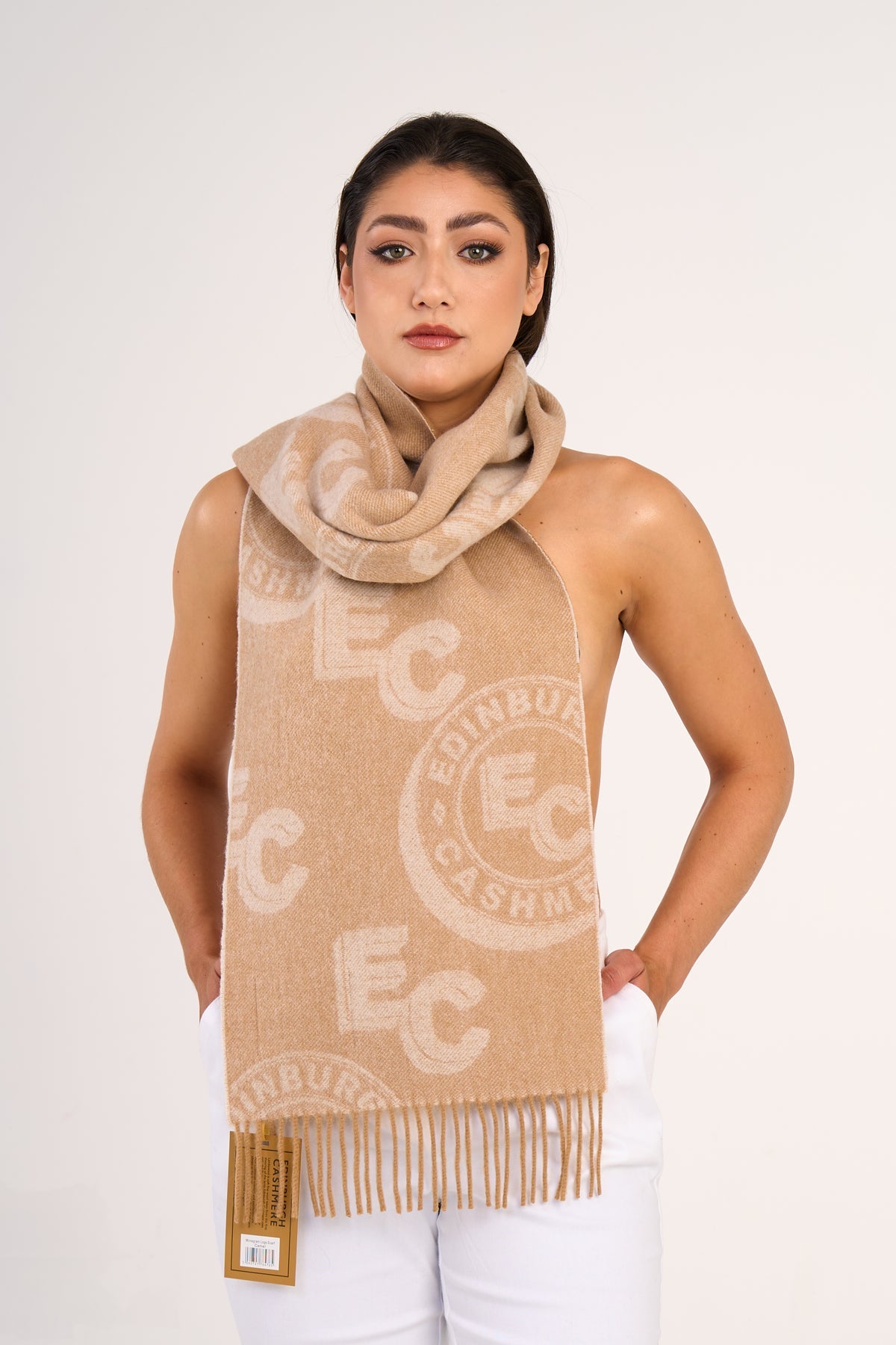 EC 100% Pure Lambswool Big Camel Scarf