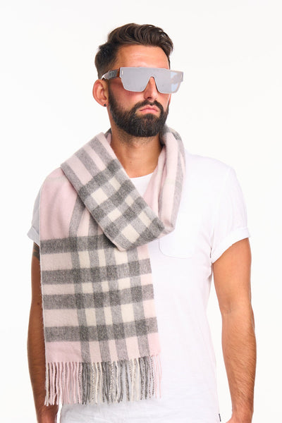 Scarf DC Check Oversized Wrap 100% Pure Lambswool