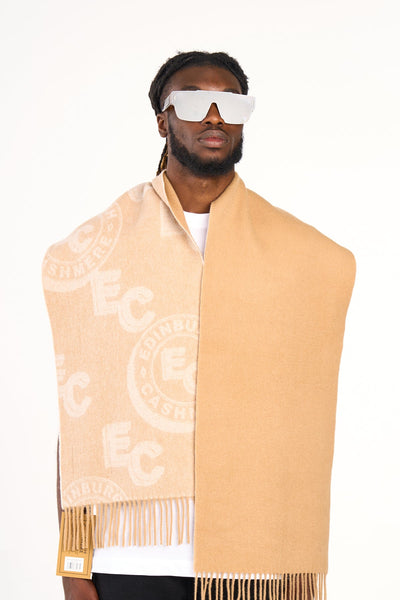 EC 100% Pure Lambswool Big Camel Scarf