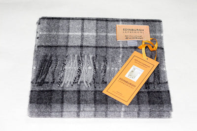 Buchanan Grey Scarf - Made in Scotland 100% Pure Lambswool