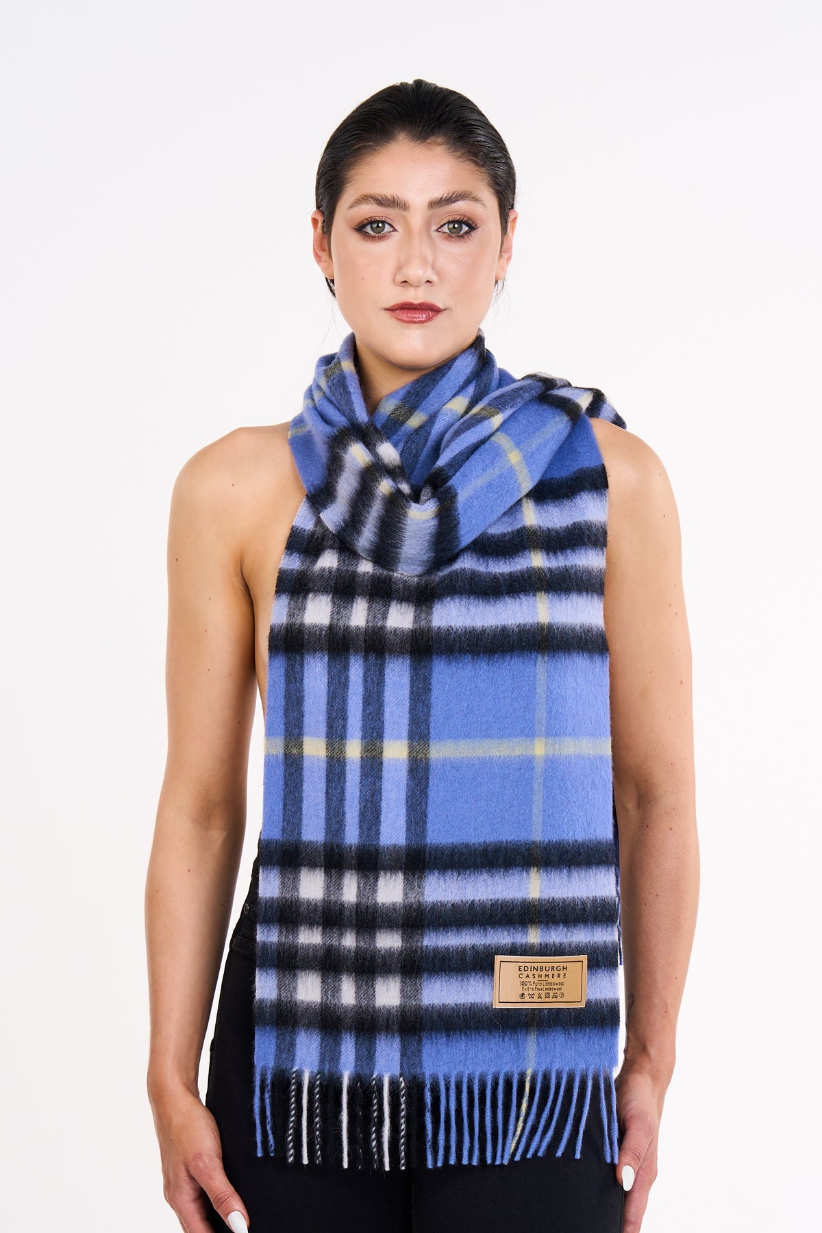 Scarf DC Classic Blue 100% Pure Lambswool