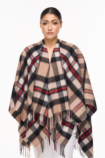 Cape DC Design Camel Poncho 100% Pure Lambswool