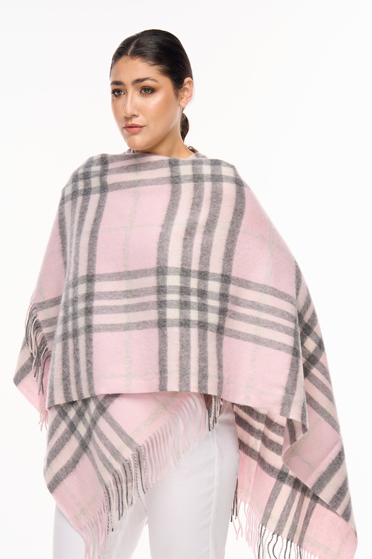 DC Classic Pink Cape 100% Pure Cashmere