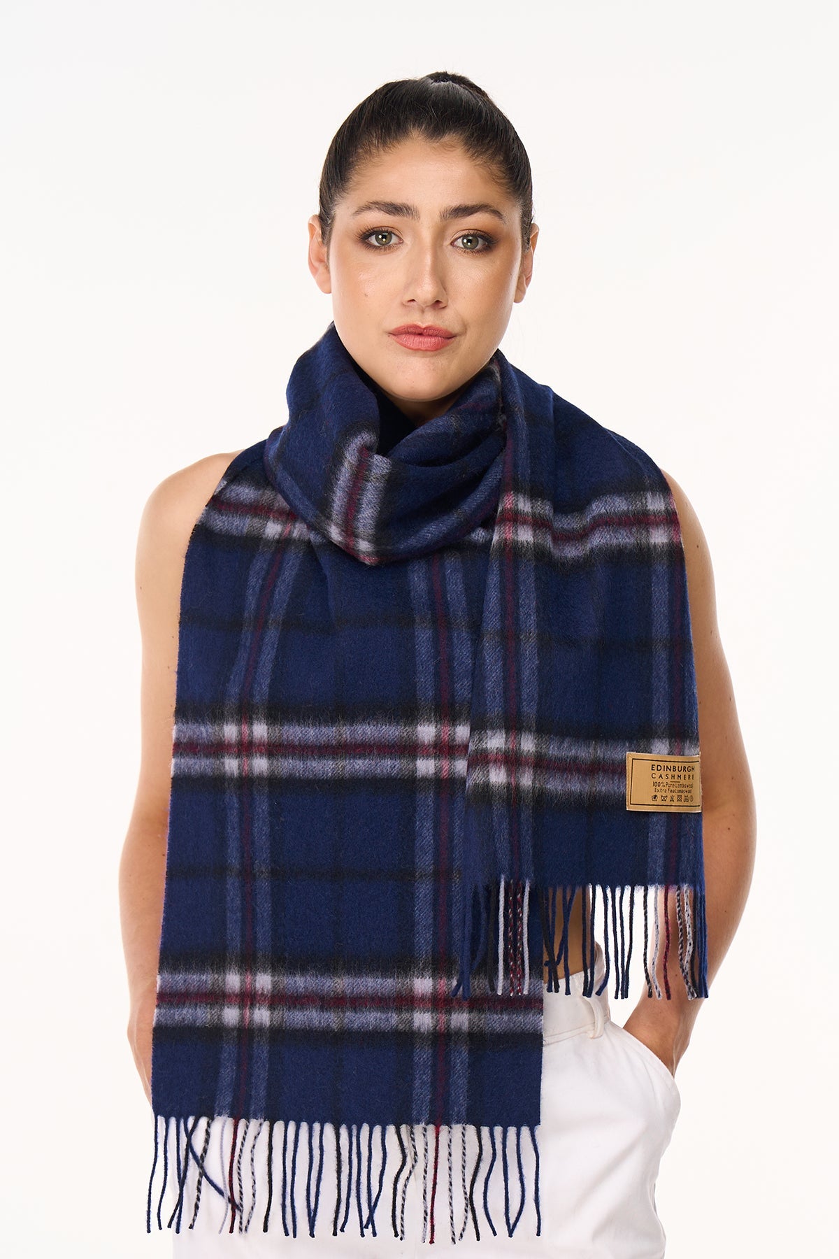 Scarf 100% Pure Lambs wool Navy