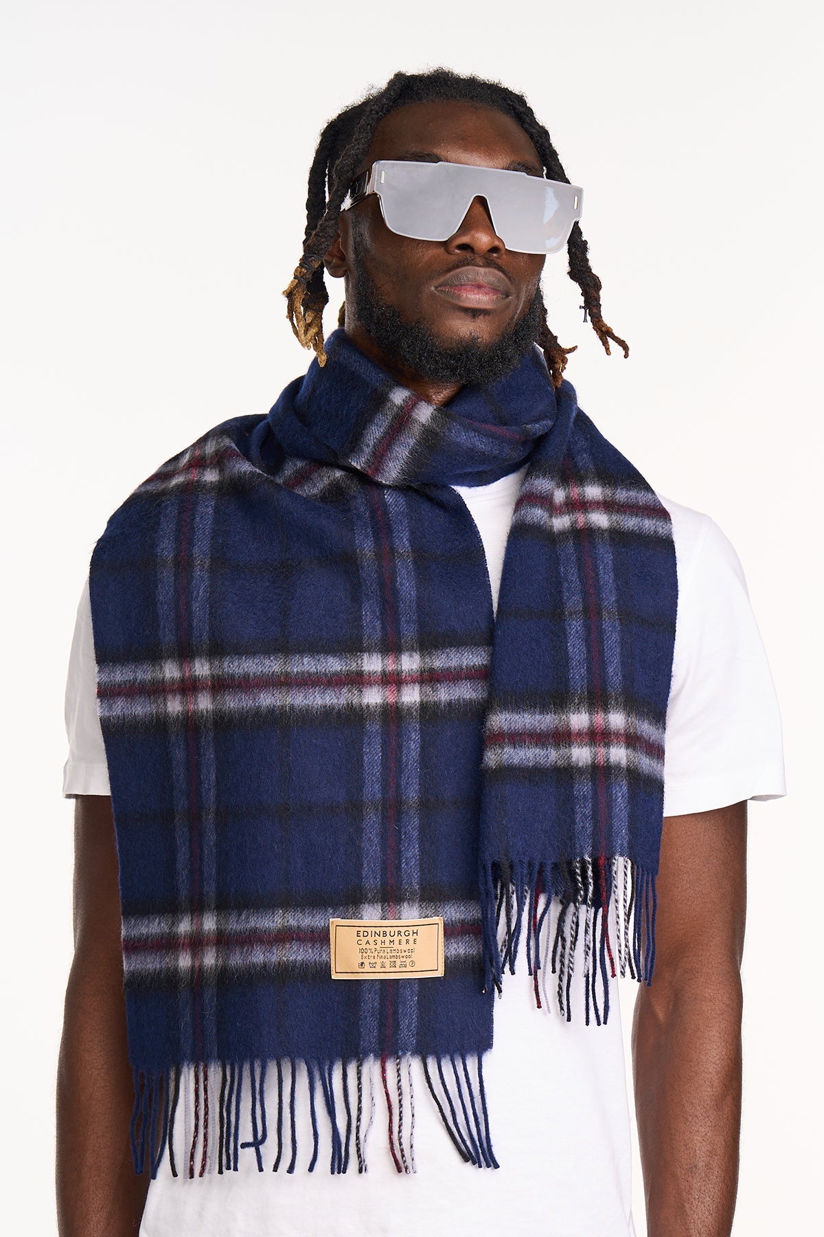 Scarf 100% Pure Lambs wool Navy