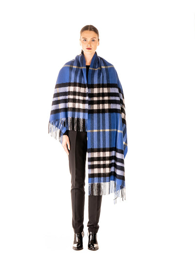 Scarf DC Check Oversized Wrap 100% Pure Lambswool