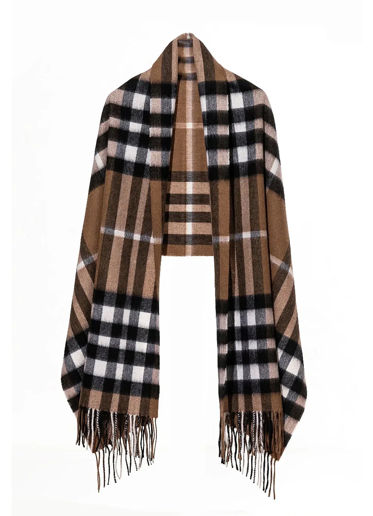 Scarf DC Check Oversized Wrap 100% Pure Lambswool