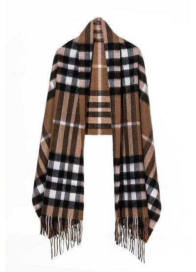 Scarf DC Check Oversized Wrap 100% Pure Lambswool