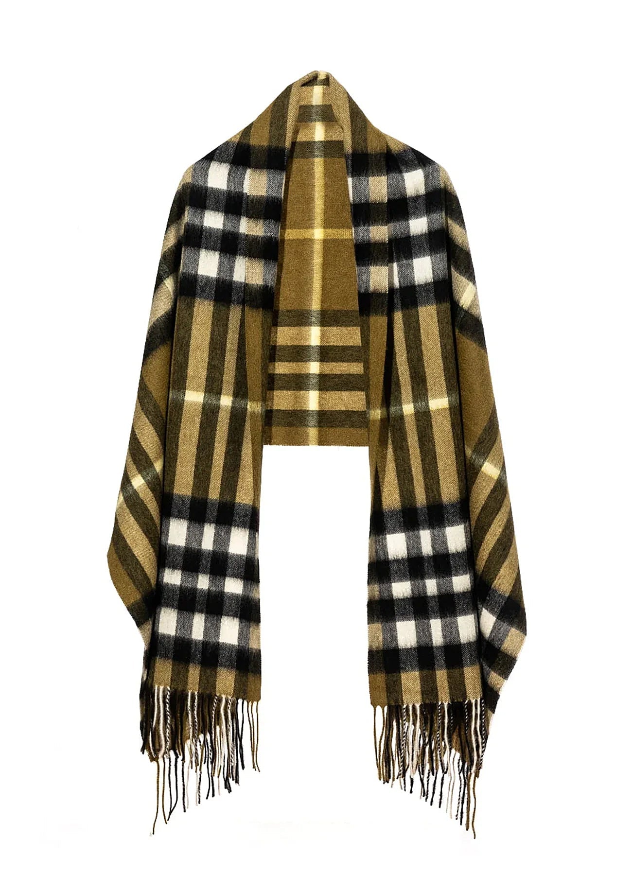 Scarf DC Check Oversized Wrap 100% Pure Lambswool