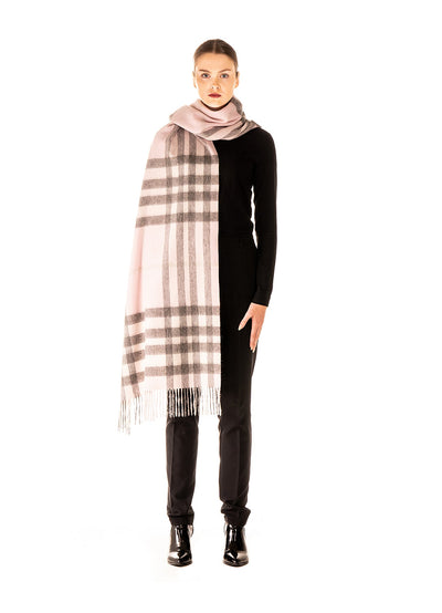 Scarf DC Check Oversized Wrap 100% Pure Lambswool