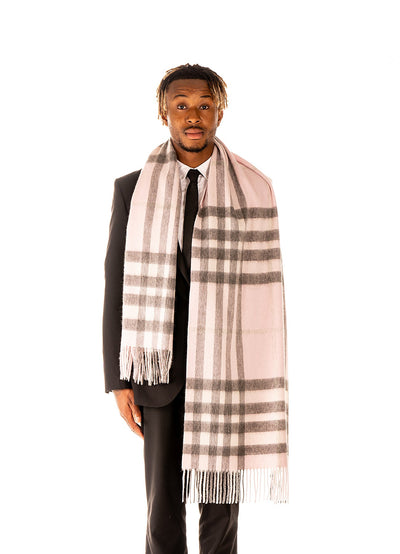 Scarf DC Check Oversized Wrap 100% Pure Lambswool