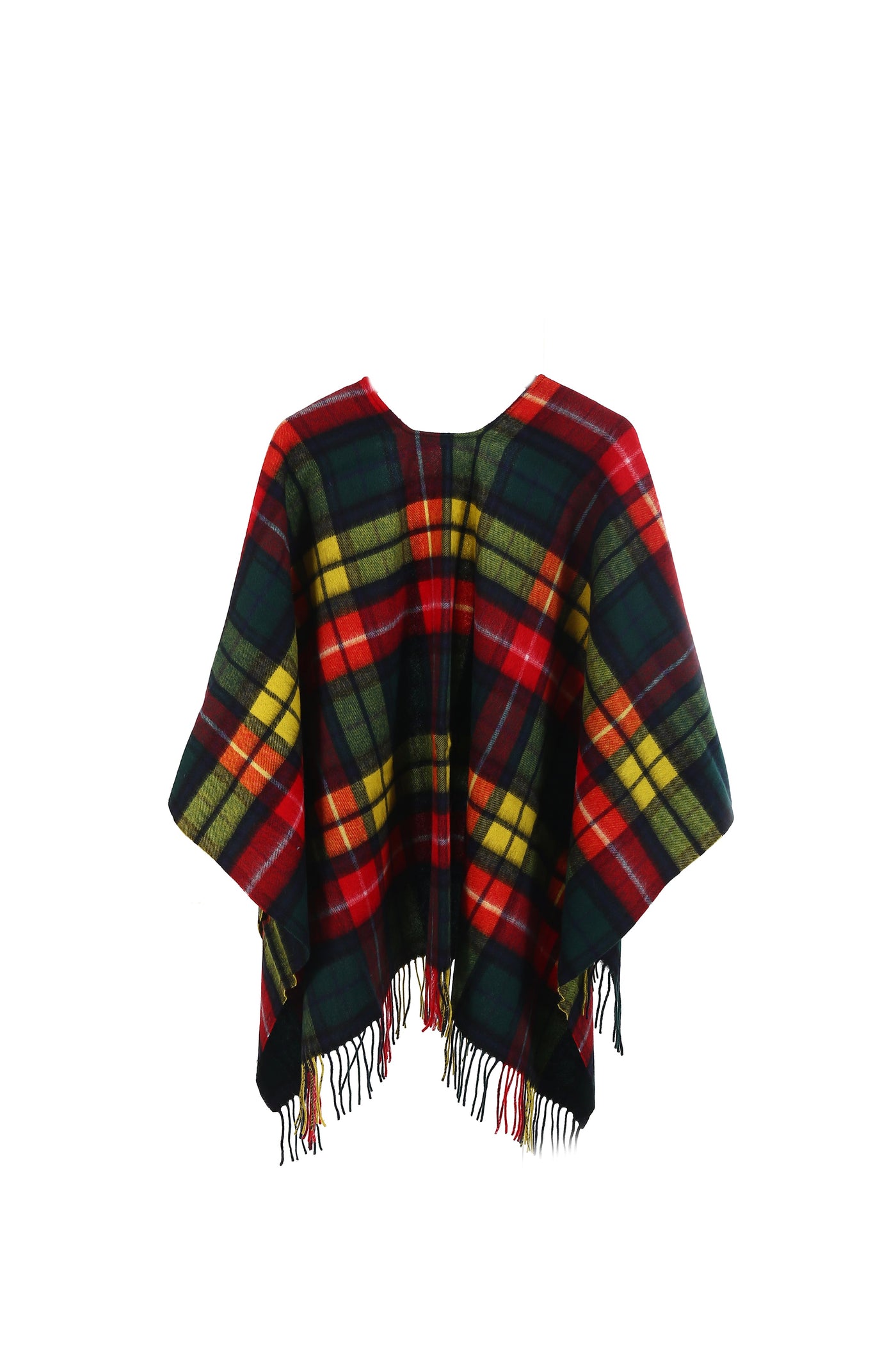 Tartan Cape Lambswool Poncho Buchanan 100% Pure Lambswool