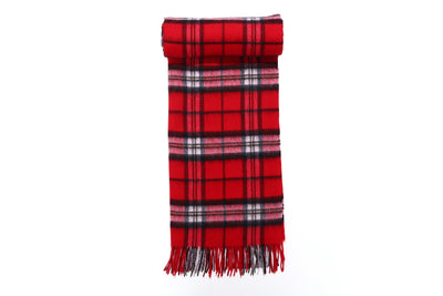 Cape Thomson Red Tartan Poncho 100% Pure Lambswool