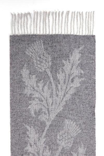 Scarf Single Thistle Grey 100% Pure Lambswool