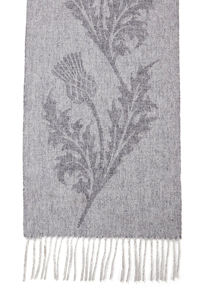 Scarf Single Thistle Grey 100% Pure Lambswool