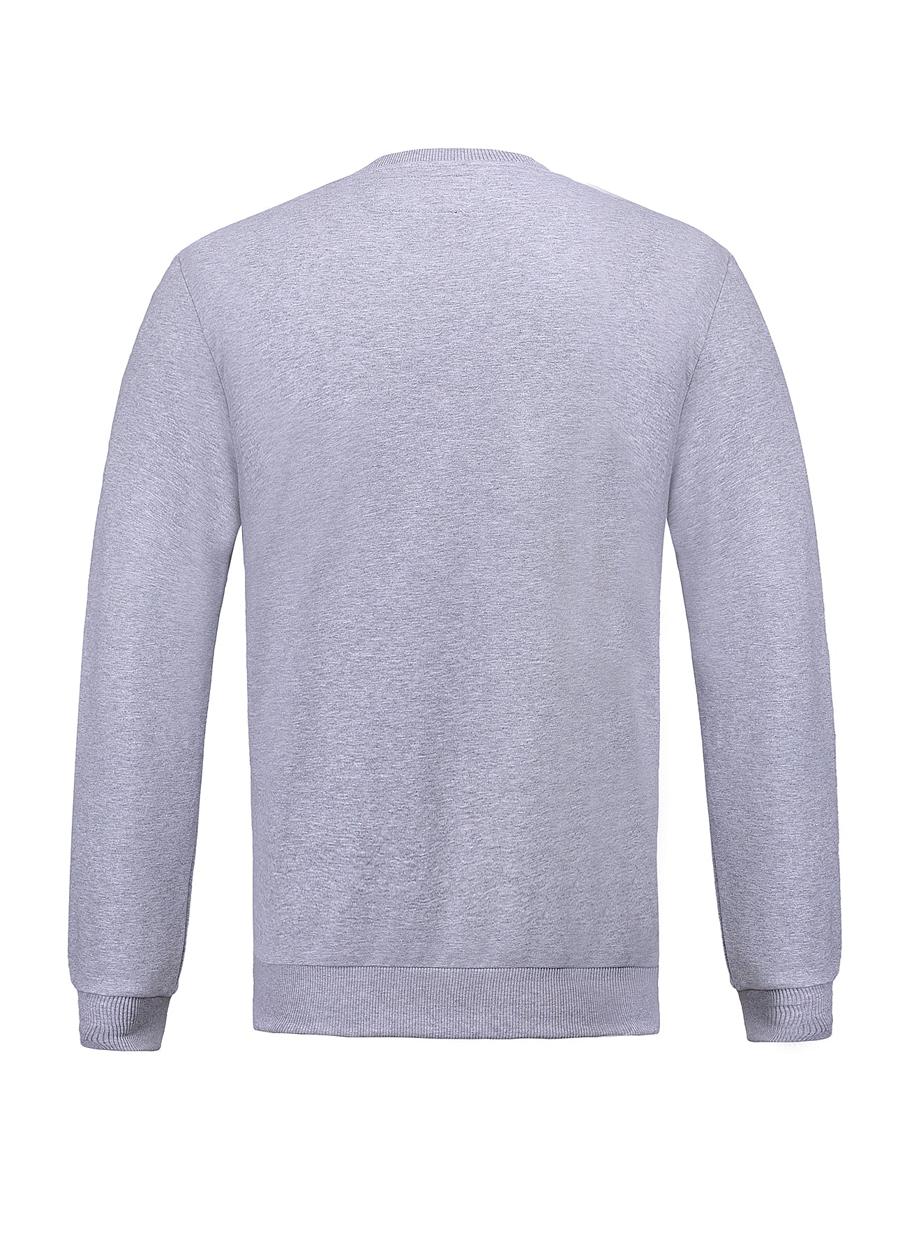 Embroidery Light Grey Cotton Sweatshirt With Big Logo