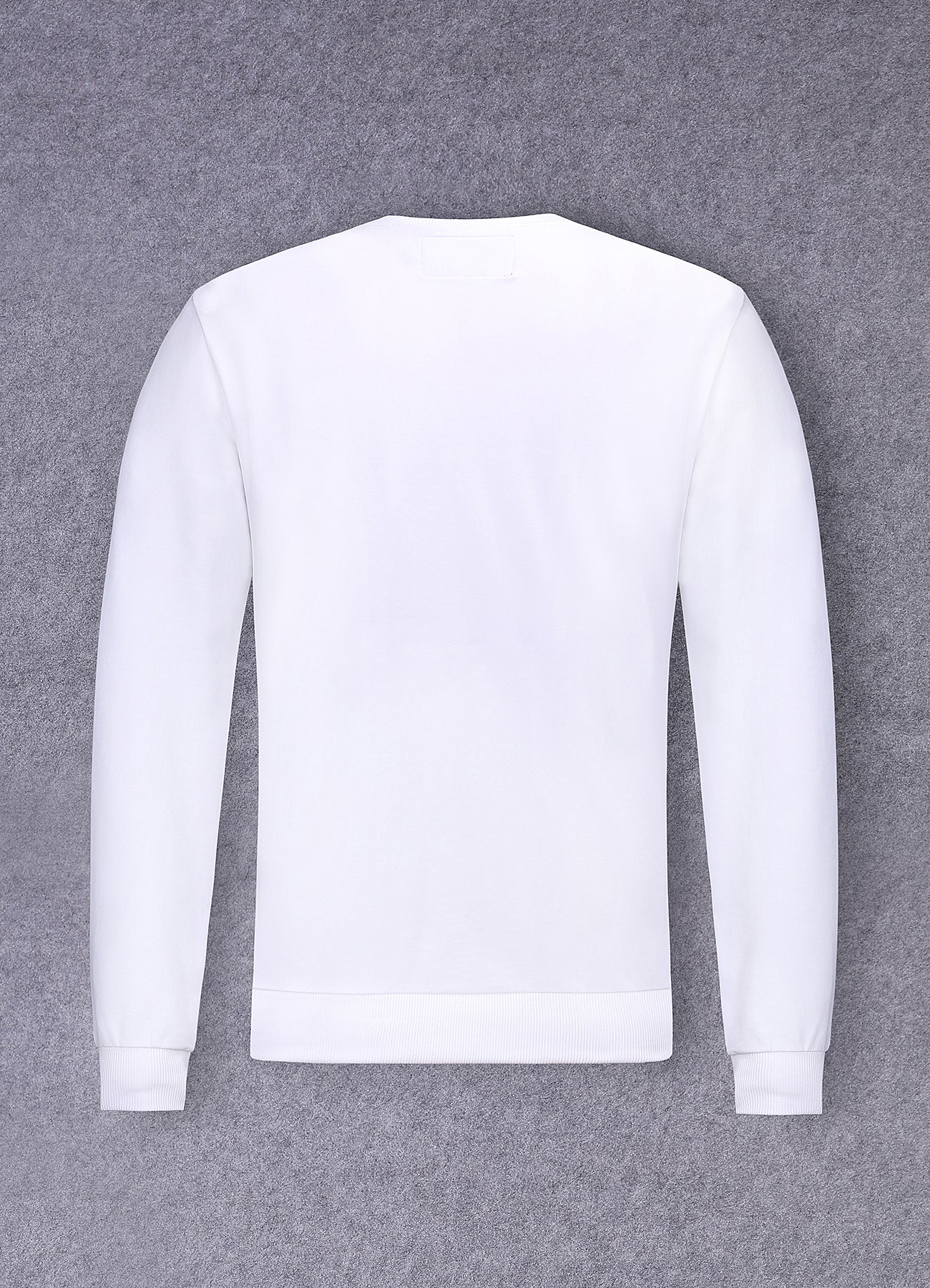 Embroidery White Cotton Sweatshirt With Small Logo