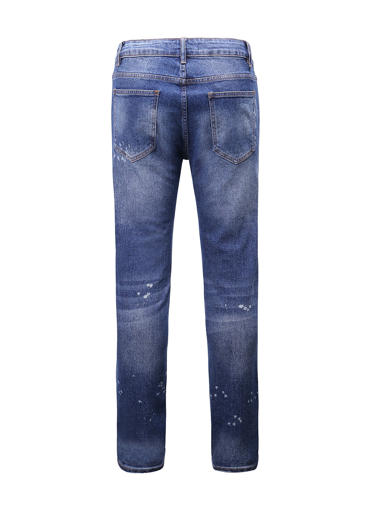 Medium Blue Slim-Fit Jeans With 2 Logos