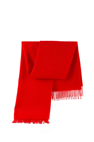 Plain Scarf Red Oversized Wrap 100% Pure Lambswool