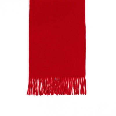 Scarf Plain Red 100% Pure Lambswool