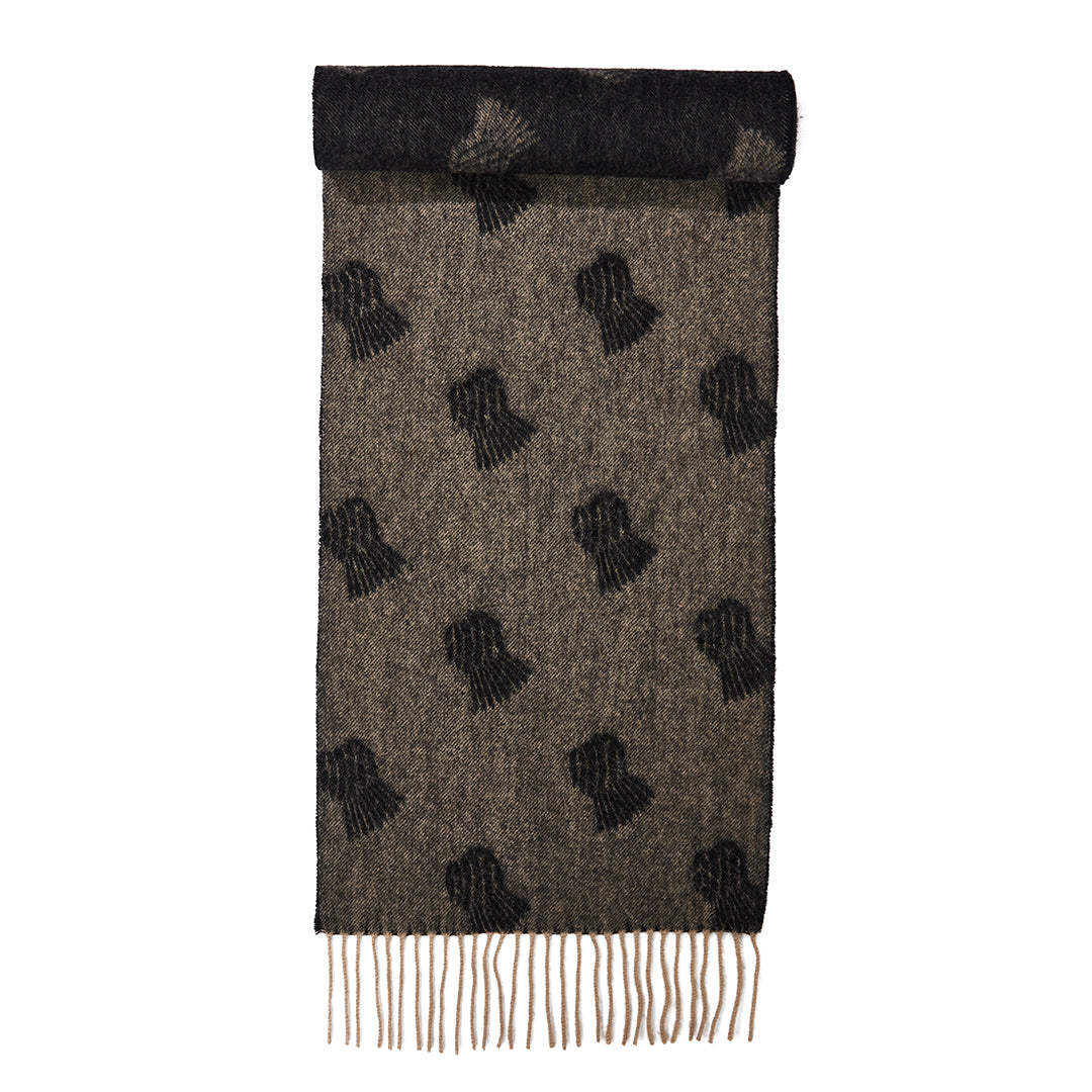 Thistle Small Charcoal Scarf 100% Pure Lambswool