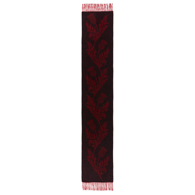 Single Thistle Red Scarf 100% Pure Lambswool