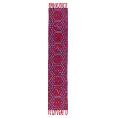 DC Monogram Red Scarf 100% Pure Lambswool