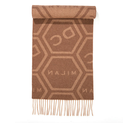 DC Monogram Camel Scarf 100% Pure Lambswool