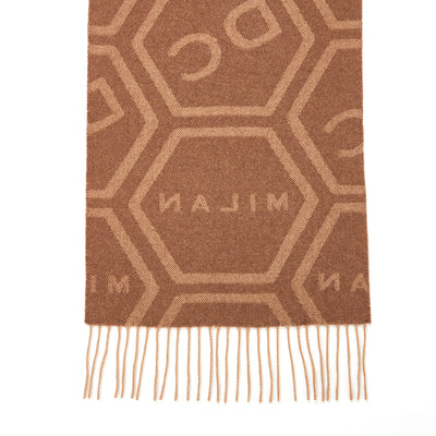 DC Monogram Camel Scarf 100% Pure Lambswool