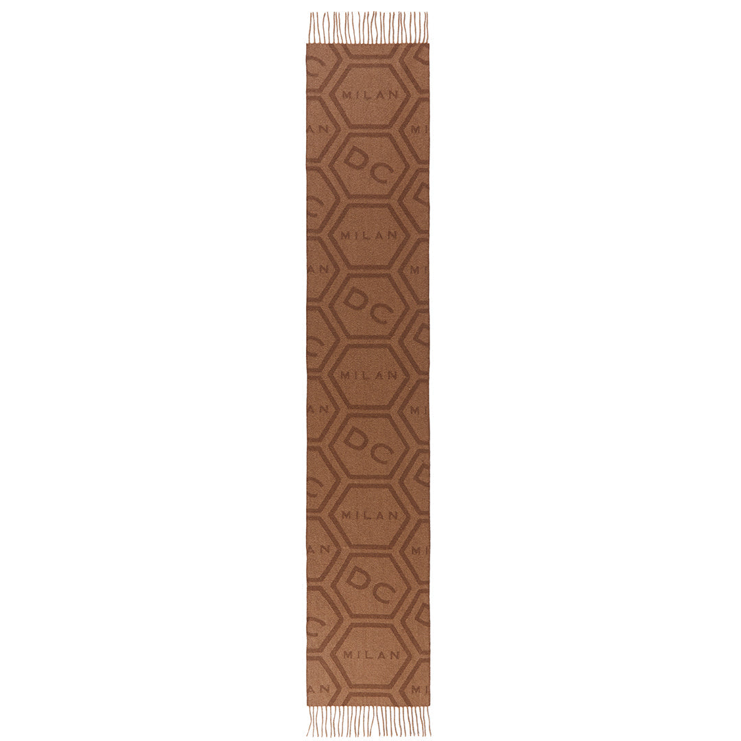 DC Monogram Camel Scarf 100% Pure Lambswool