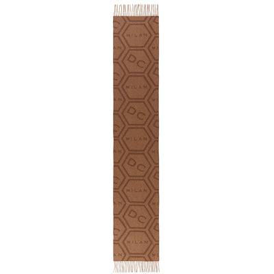 DC Monogram Camel Scarf 100% Pure Lambswool