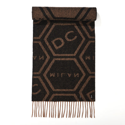 DC Monogram Brown Scarf 100% Pure Lambswool