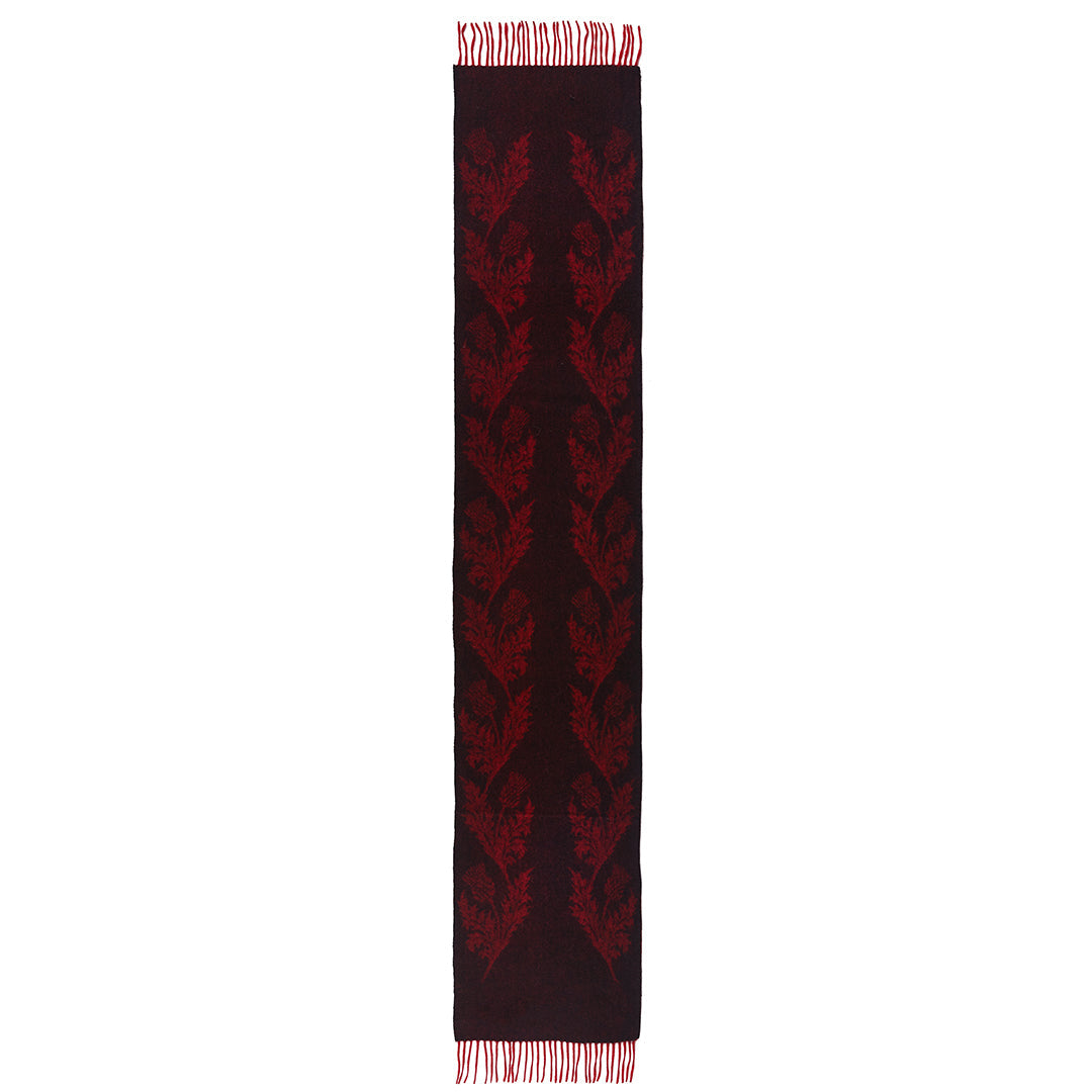 Double Thistle Red Scarf 100% Pure Lambswool