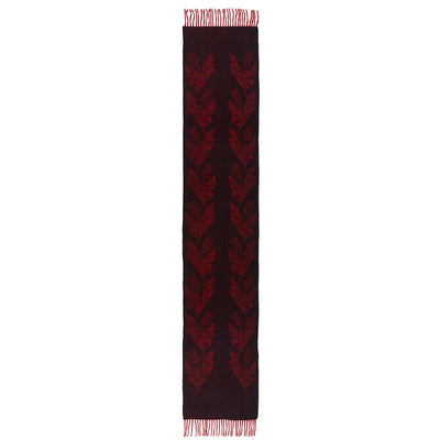 Double Thistle Red Scarf 100% Pure Lambswool