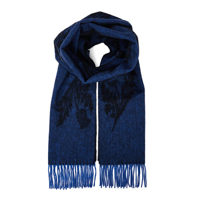 Double Thistle Navy Scarf 100% Pure Lambswool