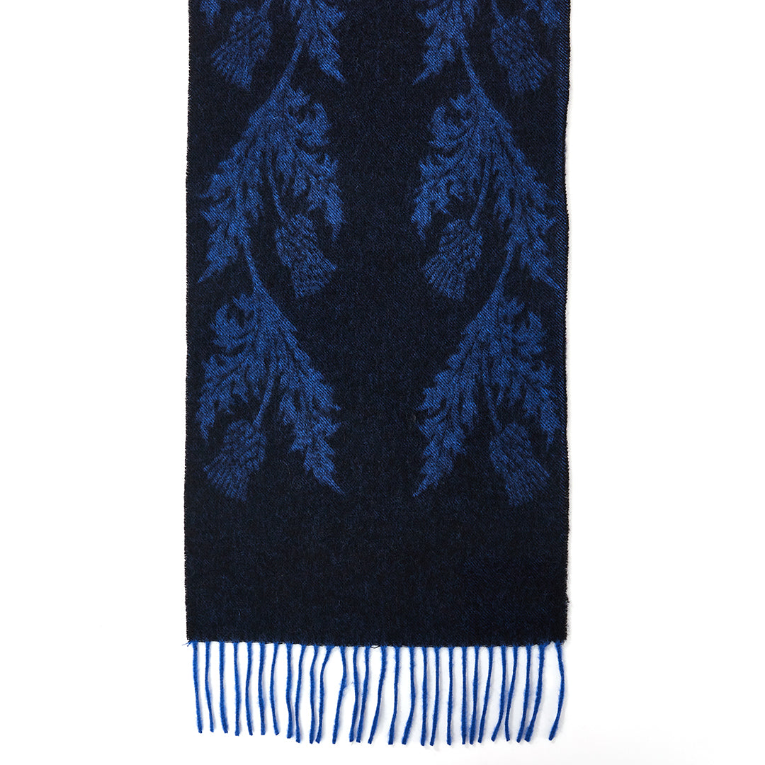 Double Thistle Navy Scarf 100% Pure Lambswool