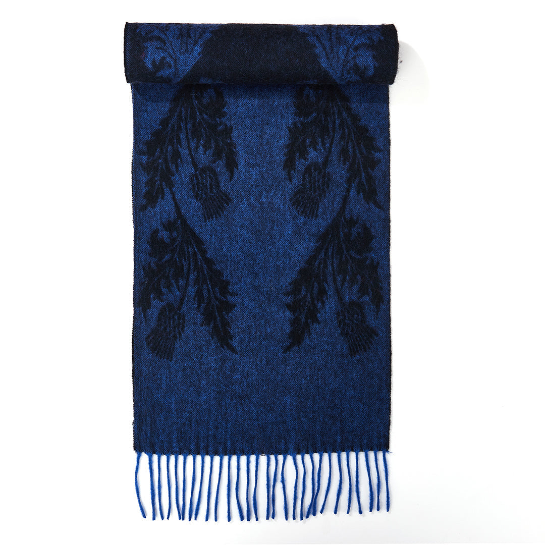 Double Thistle Navy Scarf 100% Pure Lambswool