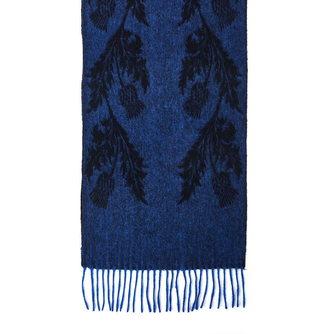 Double Thistle Navy Scarf 100% Pure Lambswool