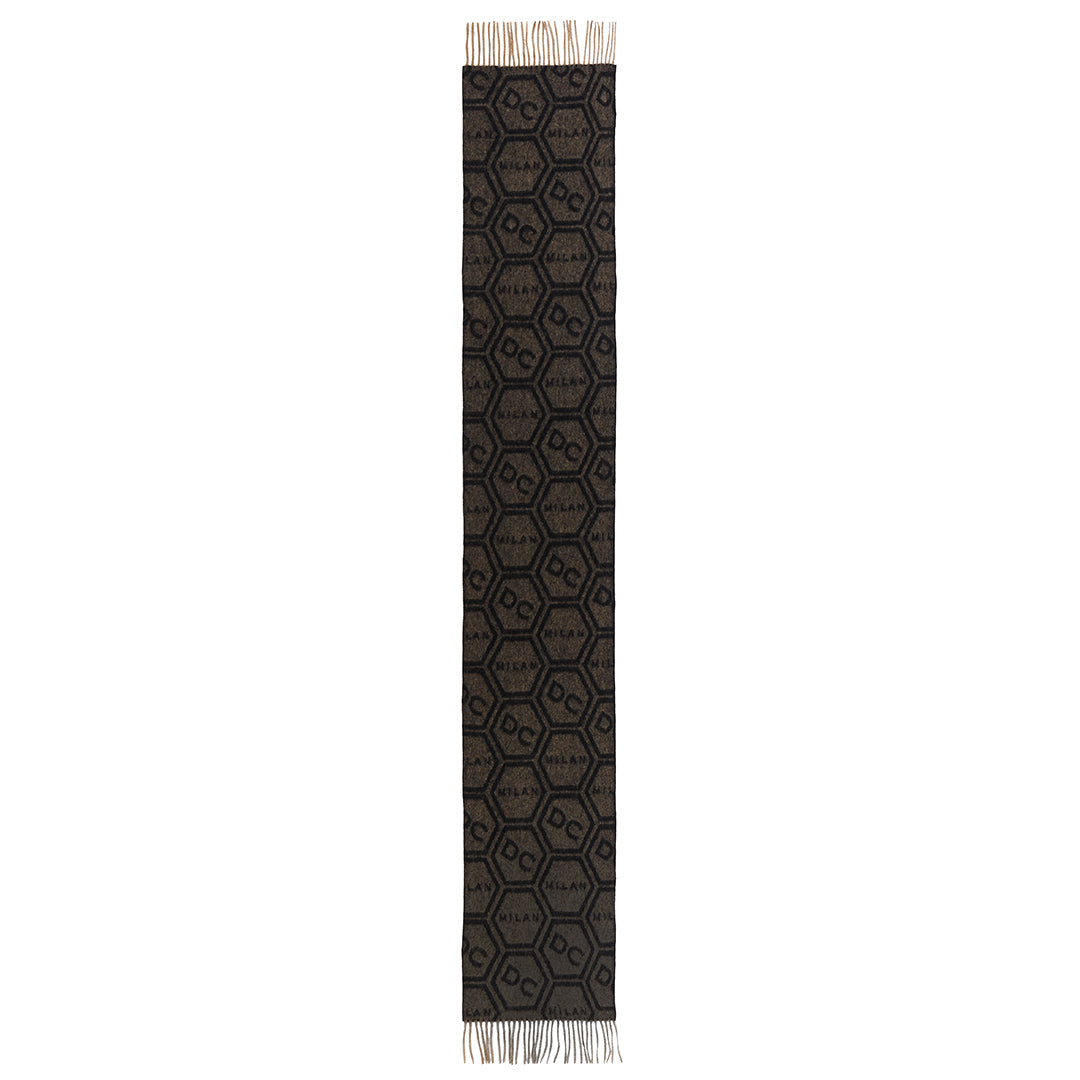 DC Monogram Black Scarf 100% Pure Lambswool