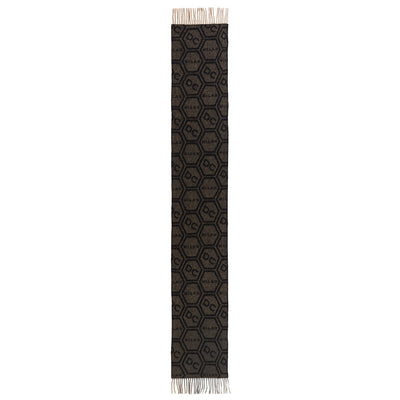 DC Monogram Black Scarf 100% Pure Lambswool