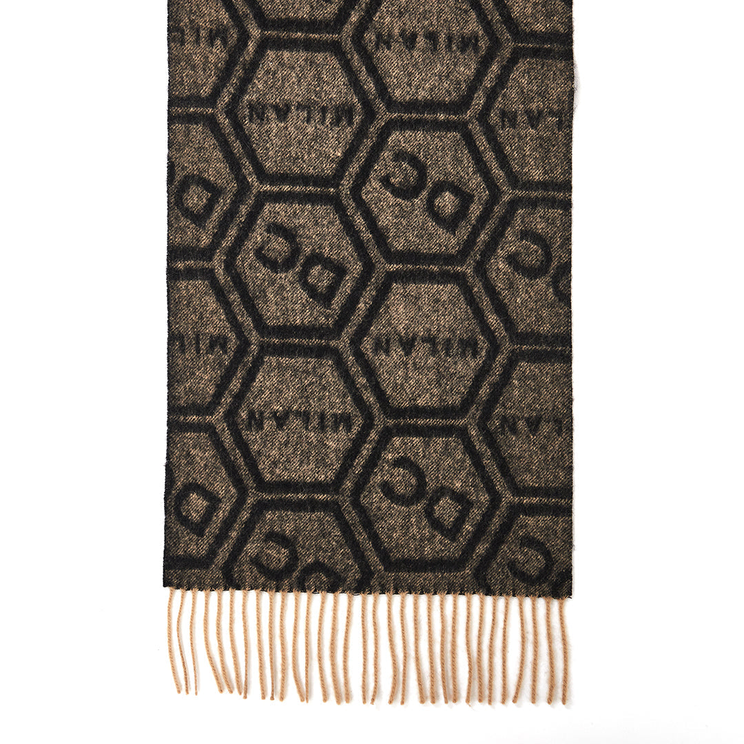 DC Monogram Black Scarf 100% Pure Lambswool