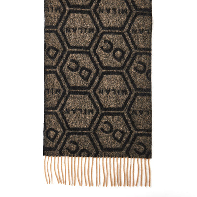 DC Monogram Black Scarf 100% Pure Lambswool