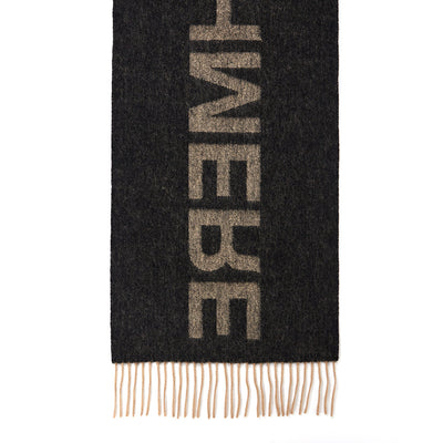 Edinburgh Charcoal Scarf 100% Pure Lambswool