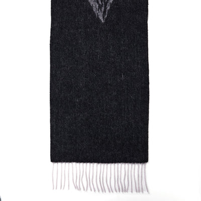 Stag Grey Scarf 100% Pure Lambswool