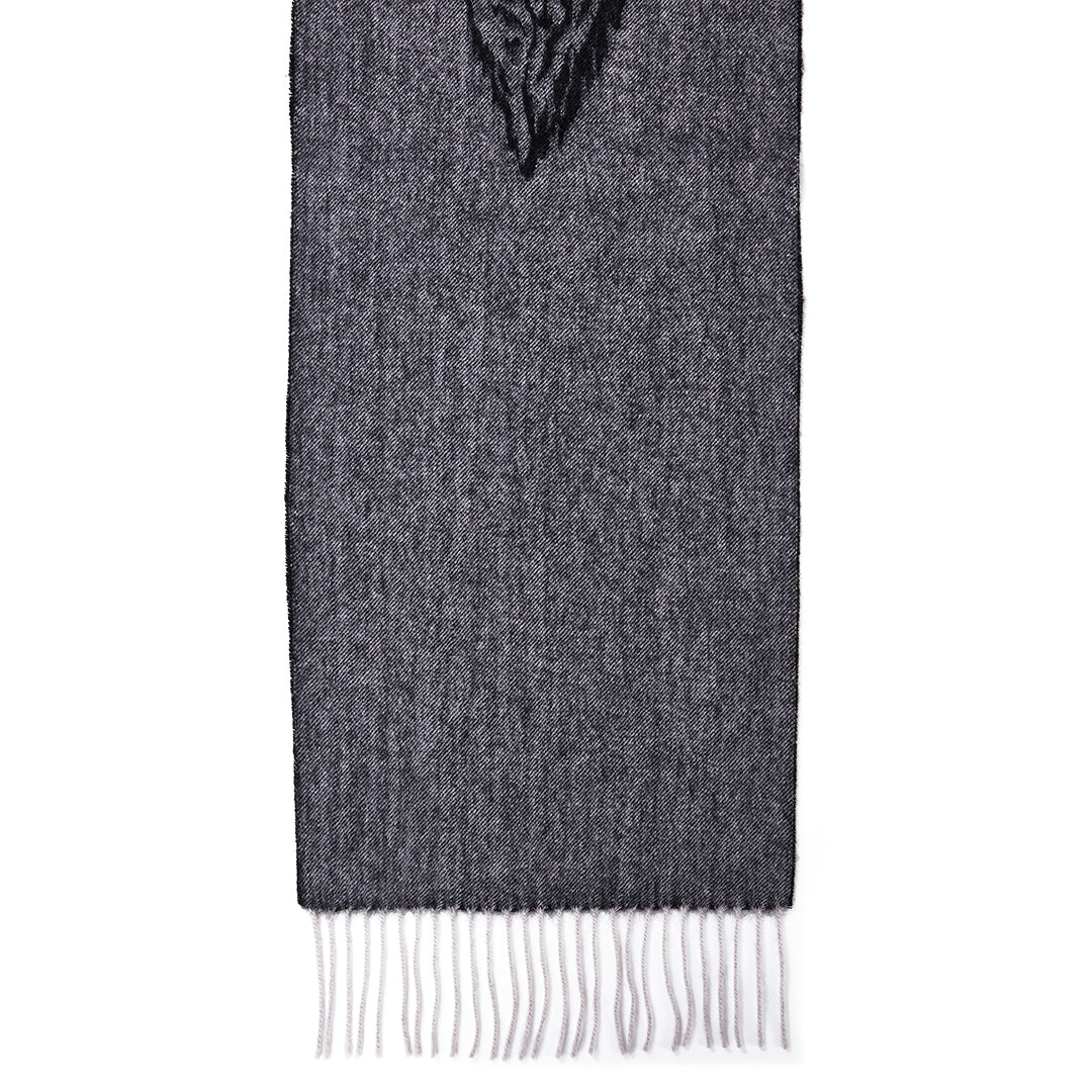 Stag Grey Scarf 100% Pure Lambswool