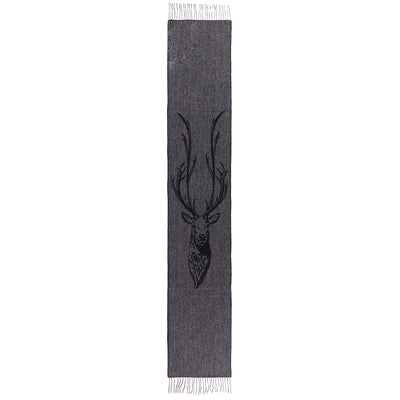 Stag Grey Scarf 100% Pure Lambswool