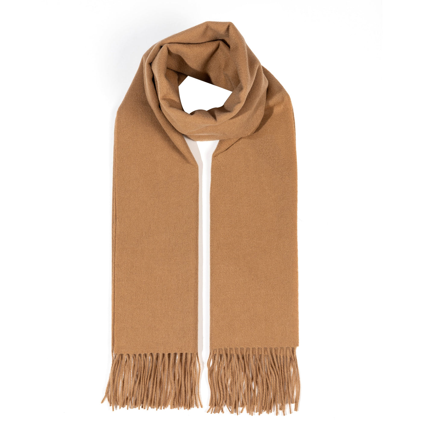 Scarf Plain Camel 100% Pure Lambswool