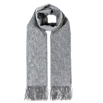 Scarf Plain Grey 100% Pure Lambswool