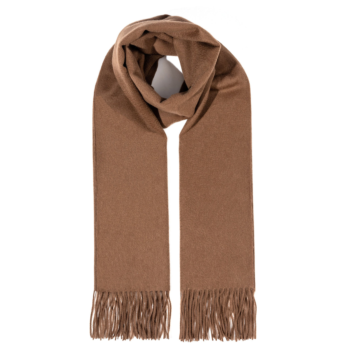 Scarf Plain Brown 100% Pure Lambswool