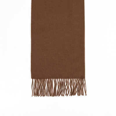 Scarf Plain Brown 100% Pure Lambswool